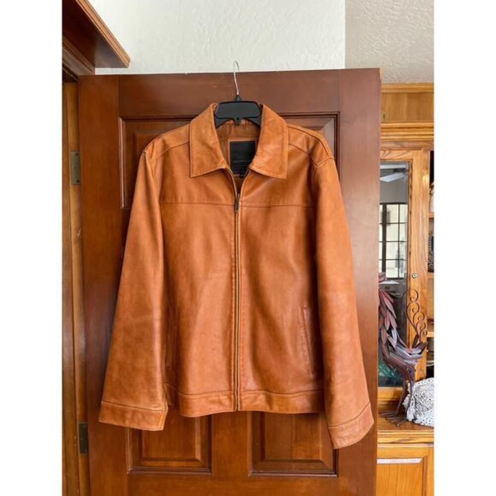 Jack & Jones leather sports jacket Large